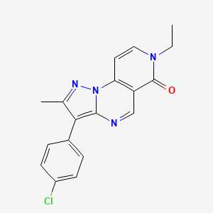 3-(4-chlorophenyl)-7-ethyl-2-methylpyrazolo[1,5-a]pyrido[3,4-e]pyrimidin-6(7H)-one