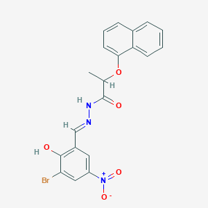 molecular formula C20H16BrN3O5 B5990321 N'-(3-bromo-2-hydroxy-5-nitrobenzylidene)-2-(1-naphthyloxy)propanohydrazide 