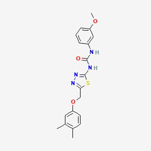 molecular formula C19H20N4O3S B5990333 N-{5-[(3,4-dimethylphenoxy)methyl]-1,3,4-thiadiazol-2-yl}-N'-(3-methoxyphenyl)urea 