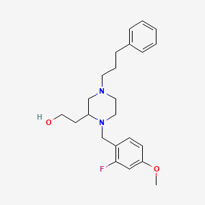 2-[1-(2-fluoro-4-methoxybenzyl)-4-(3-phenylpropyl)-2-piperazinyl]ethanol