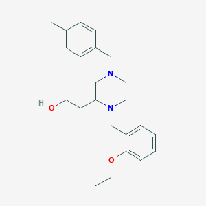 molecular formula C23H32N2O2 B5990368 2-[1-(2-ethoxybenzyl)-4-(4-methylbenzyl)-2-piperazinyl]ethanol 