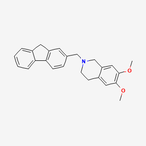 molecular formula C25H25NO2 B5990386 2-(9H-fluoren-2-ylmethyl)-6,7-dimethoxy-1,2,3,4-tetrahydroisoquinoline 