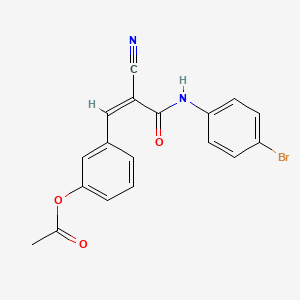 molecular formula C18H13BrN2O3 B5990387 [3-[(Z)-3-(4-bromoanilino)-2-cyano-3-oxoprop-1-enyl]phenyl] acetate 