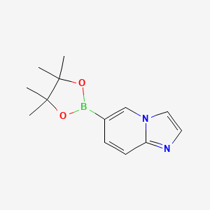 molecular formula C13H17BN2O2 B599039 6-(4,4,5,5-Tetramethyl-1,3,2-dioxaborolan-2-YL)imidazo[1,2-A]pyridine CAS No. 1204742-76-6