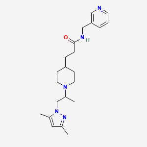 3-{1-[2-(3,5-dimethyl-1H-pyrazol-1-yl)-1-methylethyl]-4-piperidinyl}-N-(3-pyridinylmethyl)propanamide