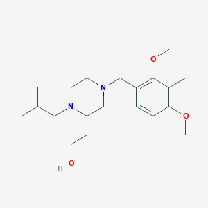 2-[4-(2,4-dimethoxy-3-methylbenzyl)-1-isobutyl-2-piperazinyl]ethanol