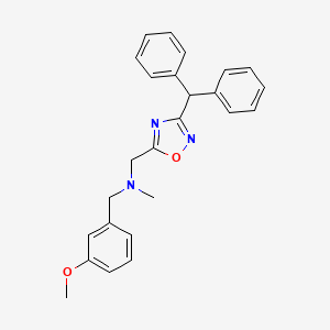 molecular formula C25H25N3O2 B5990416 1-[3-(diphenylmethyl)-1,2,4-oxadiazol-5-yl]-N-(3-methoxybenzyl)-N-methylmethanamine 