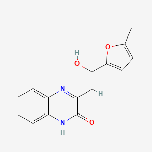 molecular formula C15H12N2O3 B5990424 (3Z)-3-[2-(5-METHYLFURAN-2-YL)-2-OXOETHYLIDENE]-1,2,3,4-TETRAHYDROQUINOXALIN-2-ONE 