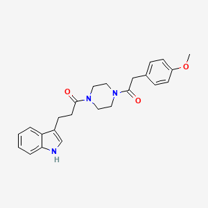 3-(1H-indol-3-yl)-1-{4-[(4-methoxyphenyl)acetyl]piperazin-1-yl}propan-1-one