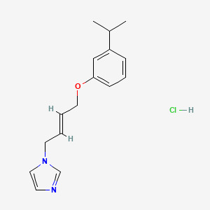 molecular formula C16H21ClN2O B5990440 1-[(E)-4-(3-propan-2-ylphenoxy)but-2-enyl]imidazole;hydrochloride 