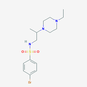 molecular formula C15H24BrN3O2S B5990447 4-bromo-N-[2-(4-ethylpiperazin-1-yl)propyl]benzenesulfonamide 