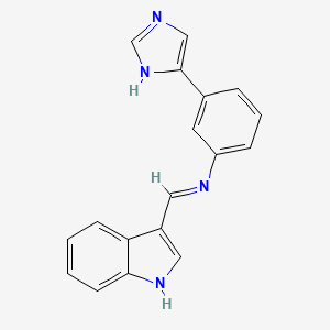 molecular formula C18H14N4 B5990454 N-[3-(1H-imidazol-5-yl)phenyl]-1-(1H-indol-3-yl)methanimine 