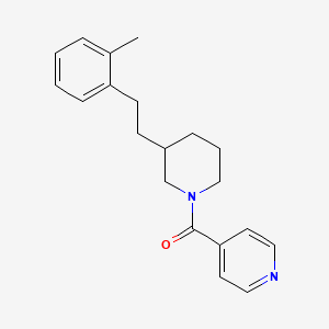 4-({3-[2-(2-methylphenyl)ethyl]-1-piperidinyl}carbonyl)pyridine