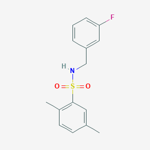 N-(3-fluorobenzyl)-2,5-dimethylbenzenesulfonamide