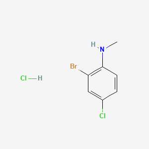 molecular formula C7H8BrCl2N B599048 2-Bromo-4-chloro-N-methylaniline hydrochloride CAS No. 1199773-47-1