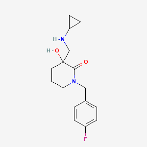 molecular formula C16H21FN2O2 B5990485 3-[(cyclopropylamino)methyl]-1-(4-fluorobenzyl)-3-hydroxy-2-piperidinone 