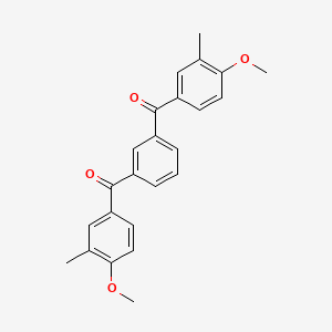 molecular formula C24H22O4 B5990486 [3-(4-methoxy-3-methylbenzoyl)phenyl](4-methoxy-3-methylphenyl)methanone CAS No. 110213-46-2