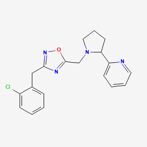 3-[(2-Chlorophenyl)methyl]-5-[(2-pyridin-2-ylpyrrolidin-1-yl)methyl]-1,2,4-oxadiazole