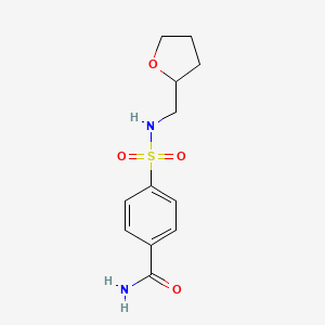 molecular formula C12H16N2O4S B5990518 4-{[(tetrahydrofuran-2-ylmethyl)amino]sulfonyl}benzamide 