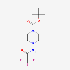 molecular formula C11H18F3N3O3 B599052 tert-Butyl 4-(2,2,2-trifluoroacetamido)piperazine-1-carboxylate CAS No. 1198286-22-4