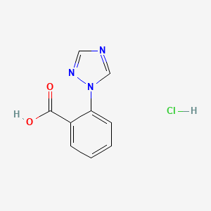 molecular formula C9H8ClN3O2 B599053 2-(1H-1,2,4-三唑-1-基)苯甲酸盐酸盐 CAS No. 1203898-11-6