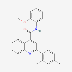 molecular formula C25H22N2O2 B5990534 2-(2,4-dimethylphenyl)-N-(2-methoxyphenyl)-4-quinolinecarboxamide 