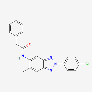 N-[2-(4-chlorophenyl)-6-methyl-2H-1,2,3-benzotriazol-5-yl]-2-phenylacetamide