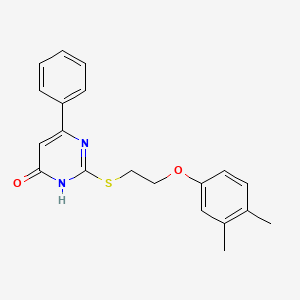 molecular formula C20H20N2O2S B5990617 2-{[2-(3,4-DIMETHYLPHENOXY)ETHYL]SULFANYL}-6-PHENYL-1,4-DIHYDROPYRIMIDIN-4-ONE 