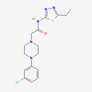 2-[4-(3-chlorophenyl)piperazin-1-yl]-N-(5-ethyl-1,3,4-thiadiazol-2-yl)acetamide