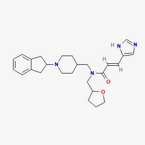 (2E)-N-{[1-(2,3-dihydro-1H-inden-2-yl)-4-piperidinyl]methyl}-3-(1H-imidazol-4-yl)-N-(tetrahydro-2-furanylmethyl)acrylamide