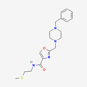 2-[(4-benzyl-1-piperazinyl)methyl]-N-[2-(methylthio)ethyl]-1,3-oxazole-4-carboxamide