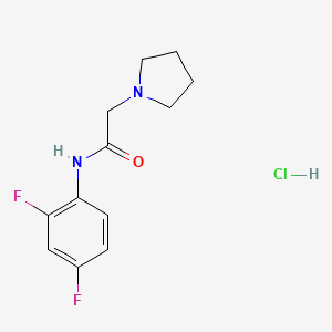 molecular formula C12H15ClF2N2O B5990642 N-(2,4-difluorophenyl)-2-pyrrolidin-1-ylacetamide;hydrochloride 