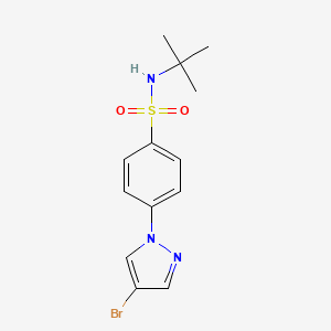 molecular formula C13H16BrN3O2S B599070 N-T-Butyl 4-(4-bromopyrazol-1-YL)benzenesulfonamide CAS No. 1199773-25-5