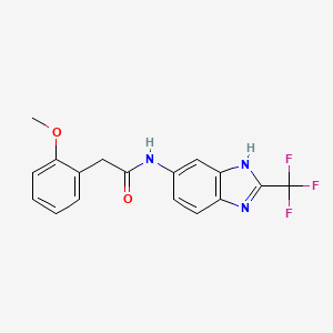 2-(2-methoxyphenyl)-N-[2-(trifluoromethyl)-1H-benzimidazol-5-yl]acetamide