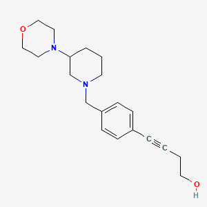 molecular formula C20H28N2O2 B5990733 4-(4-{[3-(4-morpholinyl)-1-piperidinyl]methyl}phenyl)-3-butyn-1-ol 