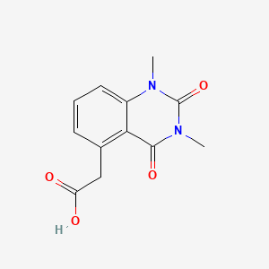 molecular formula C12H12N2O4 B599075 2-(1,3-Dimethyl-2,4-dioxo-1,2,3,4-tetrahydroquinazolin-5-yl)acetic acid CAS No. 1202679-03-5