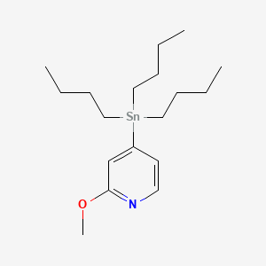 molecular formula C18H33NOSn B599076 2-Methoxy-4-(tributylstannyl)pyridine CAS No. 1204580-72-2