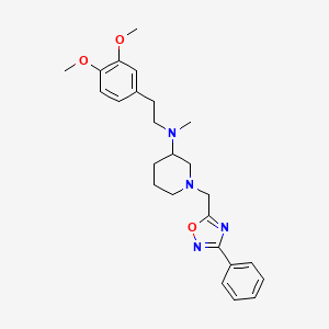 molecular formula C25H32N4O3 B5990794 N-[2-(3,4-dimethoxyphenyl)ethyl]-N-methyl-1-[(3-phenyl-1,2,4-oxadiazol-5-yl)methyl]-3-piperidinamine 