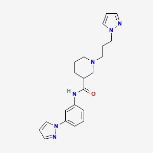 N-[3-(1H-pyrazol-1-yl)phenyl]-1-[3-(1H-pyrazol-1-yl)propyl]-3-piperidinecarboxamide