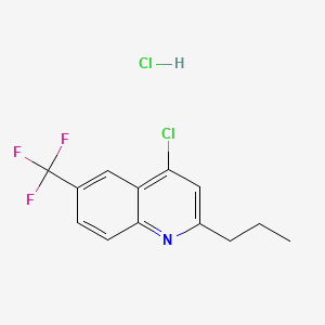 molecular formula C13H12Cl2F3N B599080 4-Chloro-2-propyl-6-trifluoromethylquinoline hydrochloride CAS No. 1204811-10-8
