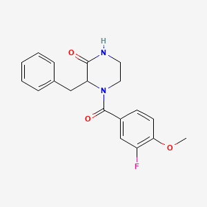 3-benzyl-4-(3-fluoro-4-methoxybenzoyl)-2-piperazinone