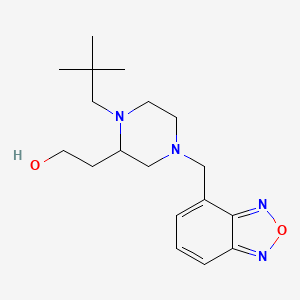 molecular formula C18H28N4O2 B5990822 2-[4-(2,1,3-benzoxadiazol-4-ylmethyl)-1-(2,2-dimethylpropyl)-2-piperazinyl]ethanol 