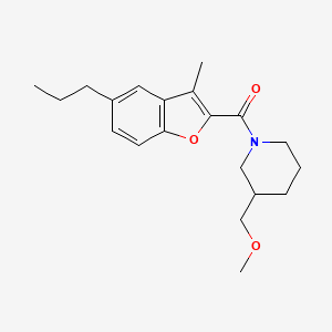 3-(methoxymethyl)-1-[(3-methyl-5-propyl-1-benzofuran-2-yl)carbonyl]piperidine