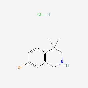 molecular formula C11H15BrClN B599083 7-Bromo-4,4-dimethyl-1,2,3,4-tetrahydroisoquinoline hydrochloride CAS No. 1203684-66-5