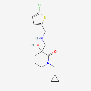 molecular formula C15H21ClN2O2S B5990837 3-({[(5-chloro-2-thienyl)methyl]amino}methyl)-1-(cyclopropylmethyl)-3-hydroxy-2-piperidinone 