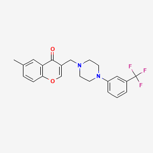 6-methyl-3-({4-[3-(trifluoromethyl)phenyl]-1-piperazinyl}methyl)-4H-chromen-4-one