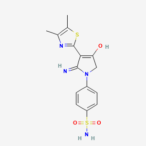 4-[5-amino-4-(4,5-dimethyl-1,3-thiazol-2-yl)-3-oxo-2,3-dihydro-1H-pyrrol-1-yl]benzenesulfonamide