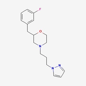 molecular formula C17H22FN3O B5990890 2-(3-fluorobenzyl)-4-[3-(1H-pyrazol-1-yl)propyl]morpholine 