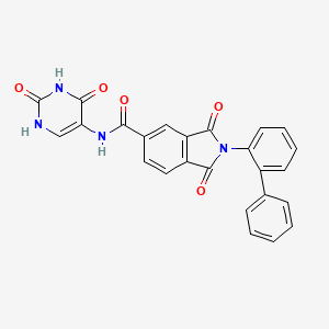 molecular formula C25H16N4O5 B5990896 2-(2-biphenylyl)-N-(2,4-dioxo-1,2,3,4-tetrahydro-5-pyrimidinyl)-1,3-dioxo-5-isoindolinecarboxamide 