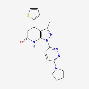 3-methyl-1-[6-(1-pyrrolidinyl)-3-pyridazinyl]-4-(2-thienyl)-1,4,5,7-tetrahydro-6H-pyrazolo[3,4-b]pyridin-6-one